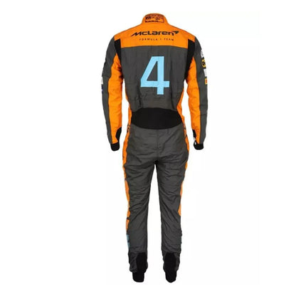 McLaren F1 Team 2024 Lando Norris #4 Race Suit | FIA-Certified Racing Suit | Orange & Anthracite