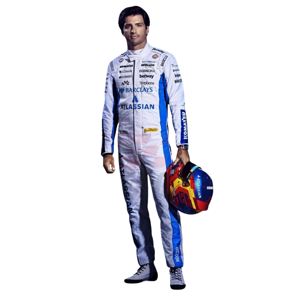 Williams 2026 F1 Race Suit Carlos Sainz front - Barirah Racewear
