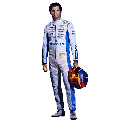 Williams 2026 F1 Race Suit Carlos Sainz front - Barirah Racewear