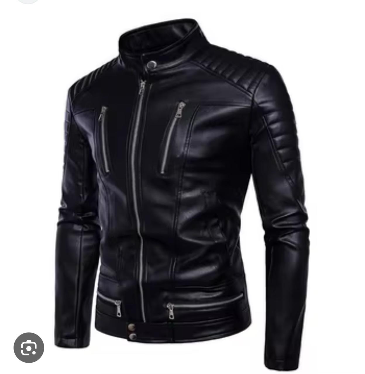 Men's Premium Black Café Racer Leather Jacket – Slim Fit Motorcycle Biker Coat