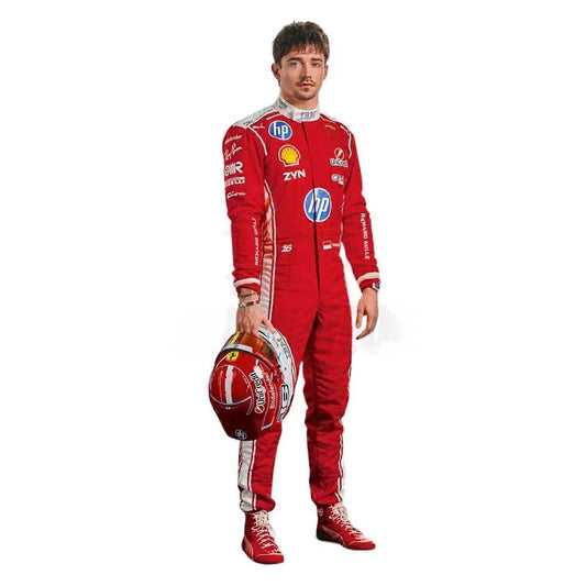 Charles Leclerc 2026 Ferrari F1 Racing Suit – Red Sponsor Edition Premium Replica Barirah Racewear