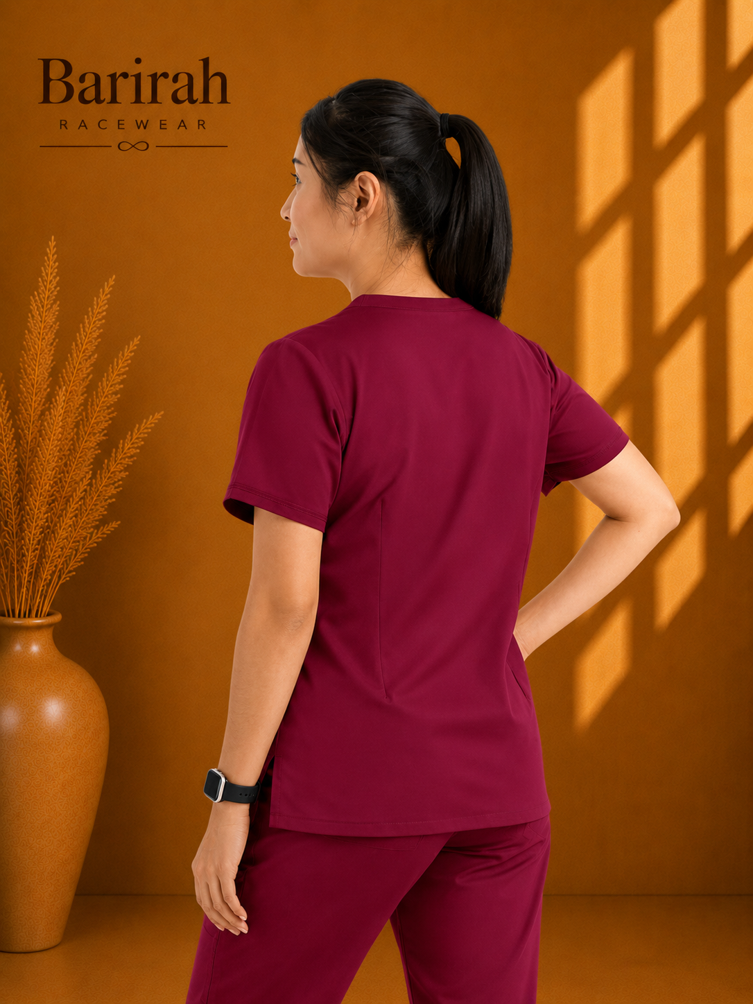 Maevn Blossom Women's Curved V-Neck Top