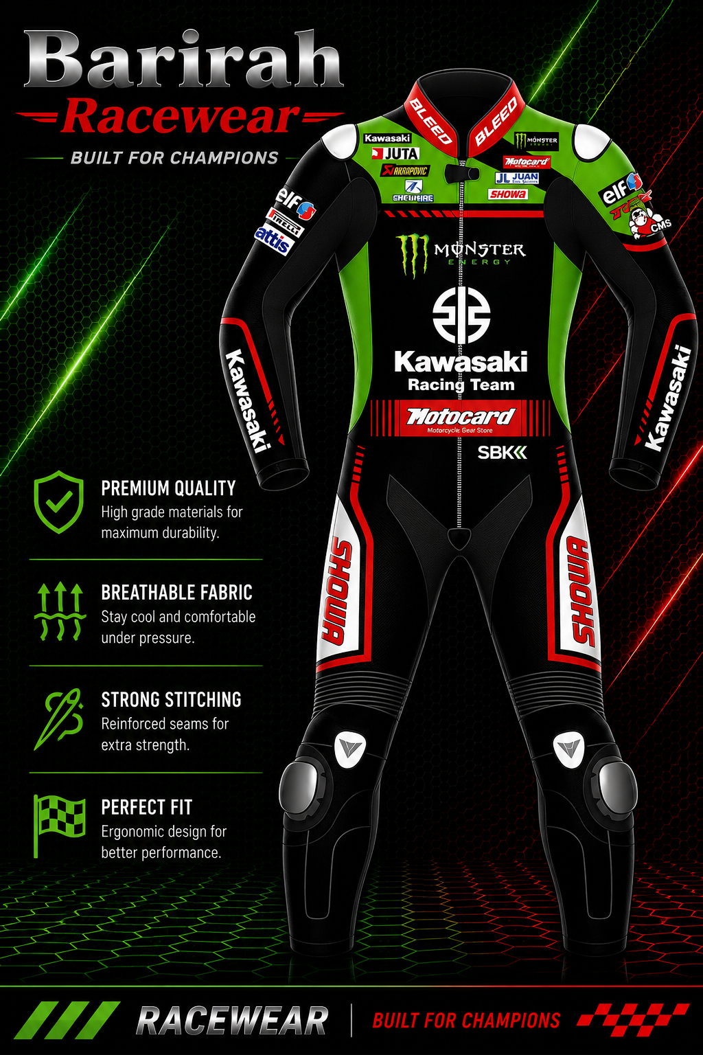 Alex Lowes WSBK 2021 Kawasaki MotoGP Suit