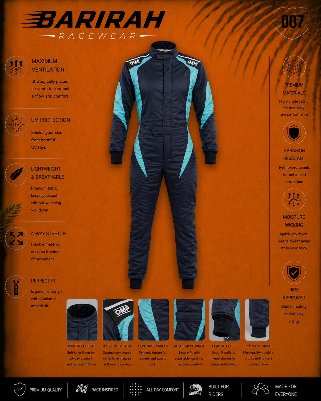 First Elle Women’s Go Kart Racing Suit Level 2 Digital Printed