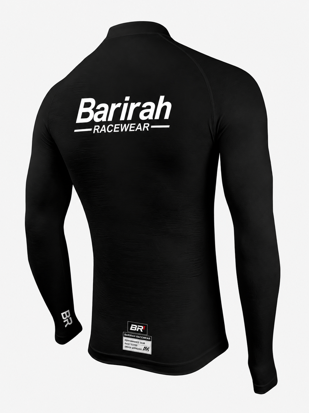 Barirah Racewear FIA-Style Nomex Racing Undershirt – Fire Resistant Long Sleeve Motorsport Base Layer | Lightweight & Breathable | Black