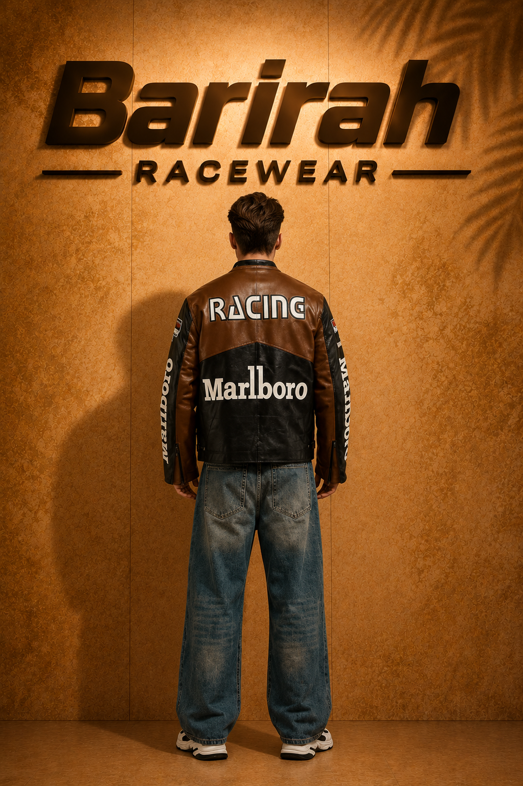 Marlboro Racing Leather Biker Jacket