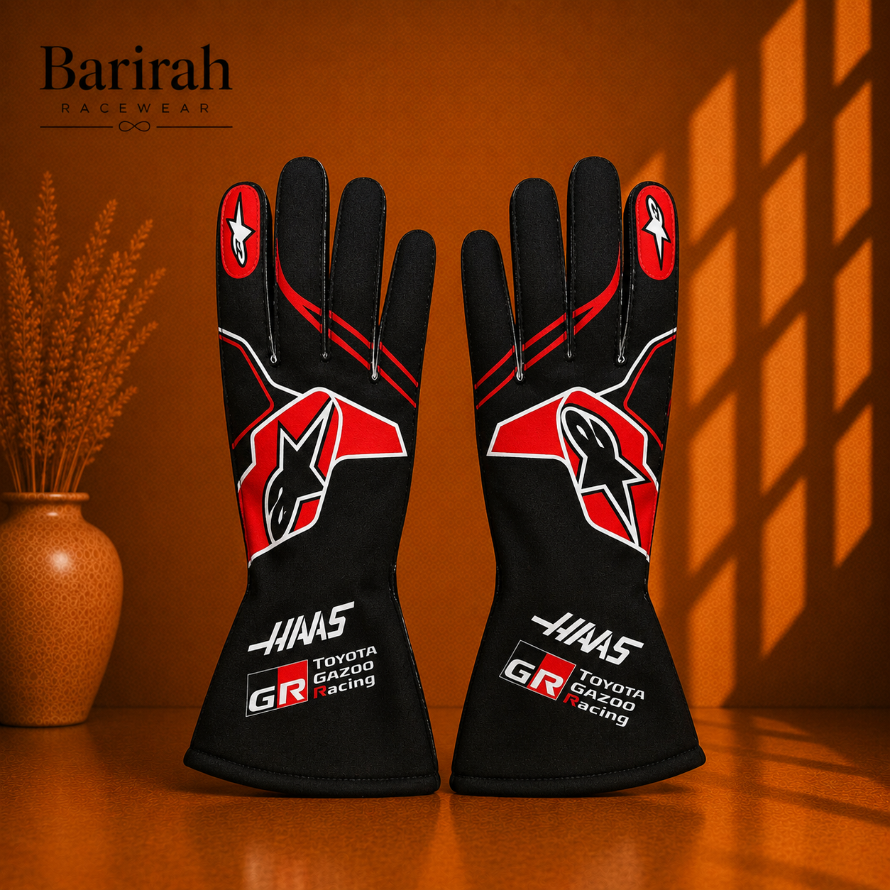 2026 Haas F1 Team Racing Replica Gloves