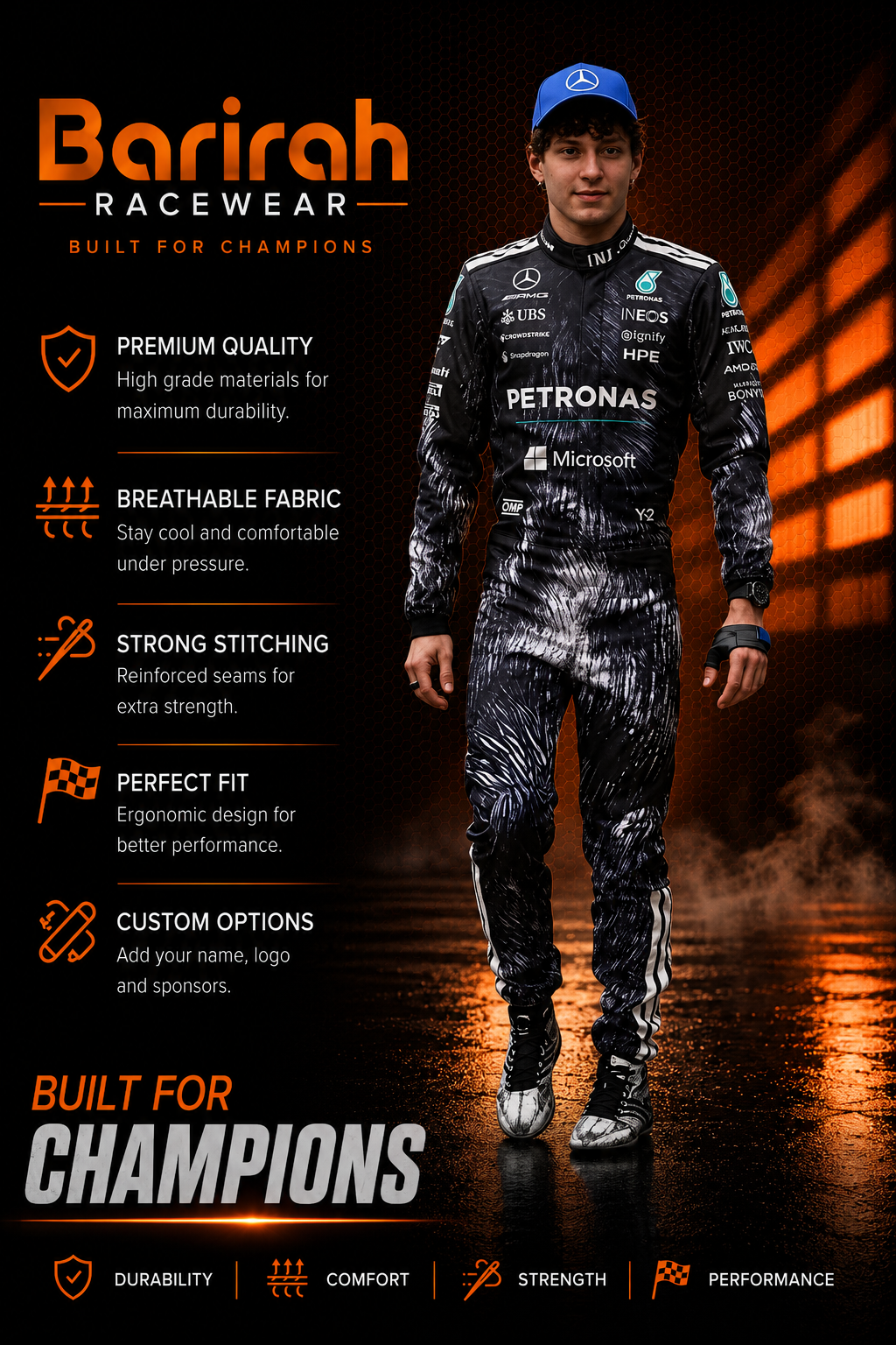 Andrea Kimi Antonelli 2026 Japanese GP Mercedes F1 Race Suit