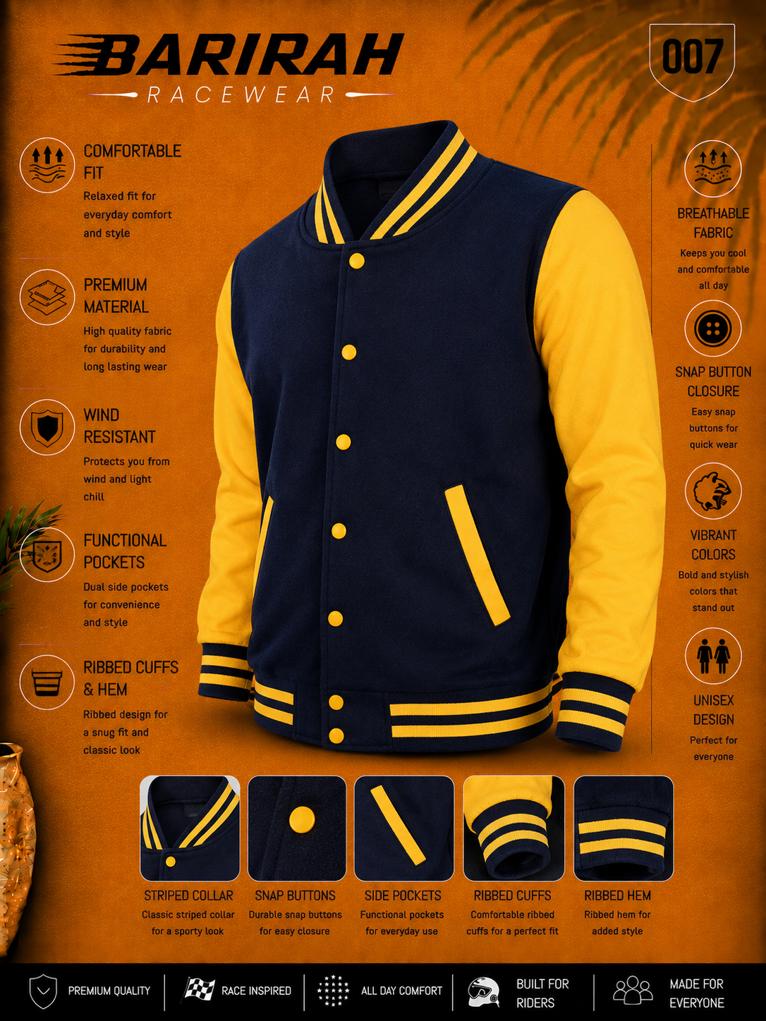 New Baseball Jacket - Digital Printed Made-to