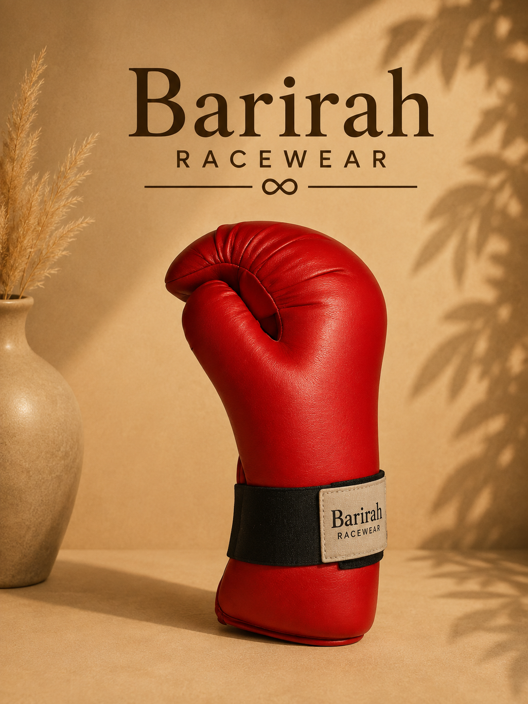 Barirah Racewear Red Martial Arts Sparring Gloves – Padded Training Hand Guards