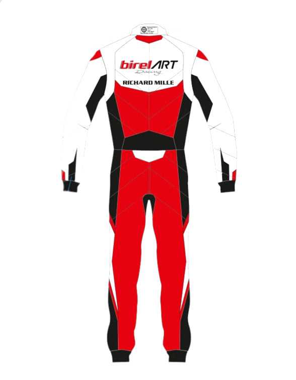 Birel ART Racing Suit 2022 | Professional FIA-Style Kart Racing Overall | Red, White & Black Performance Driver Suit