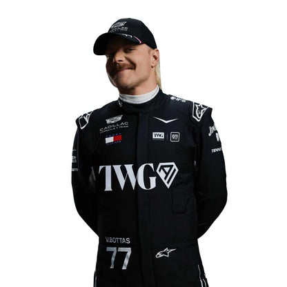 Valtteri Bottas #77 Cadillac Formula Team Black Racing Suit | Premium Replica