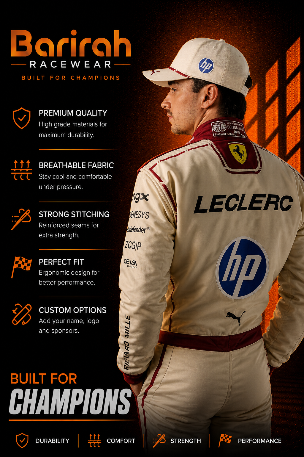 2026 Charles Leclerc Ferrari Special Edition F1 Race Suit