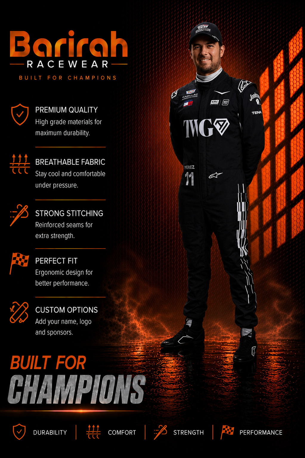 Sergio Perez 2026 Cadillac F1 Race Suit