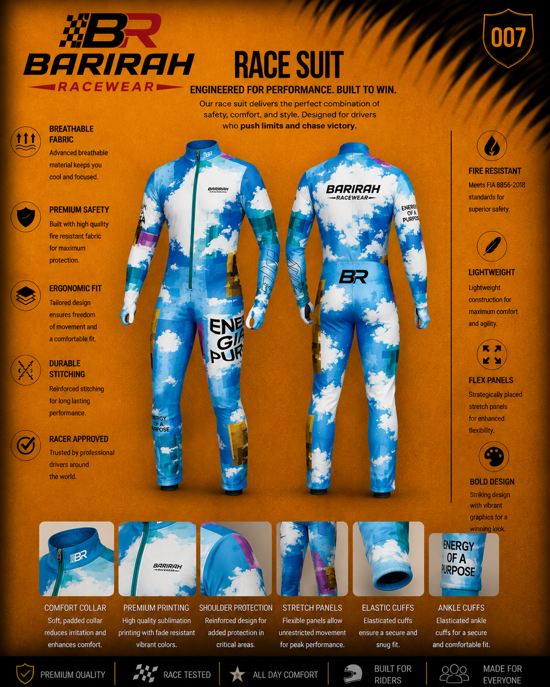 Ski Race Suit ENERGIAPURA Cielo Multicolor Junior