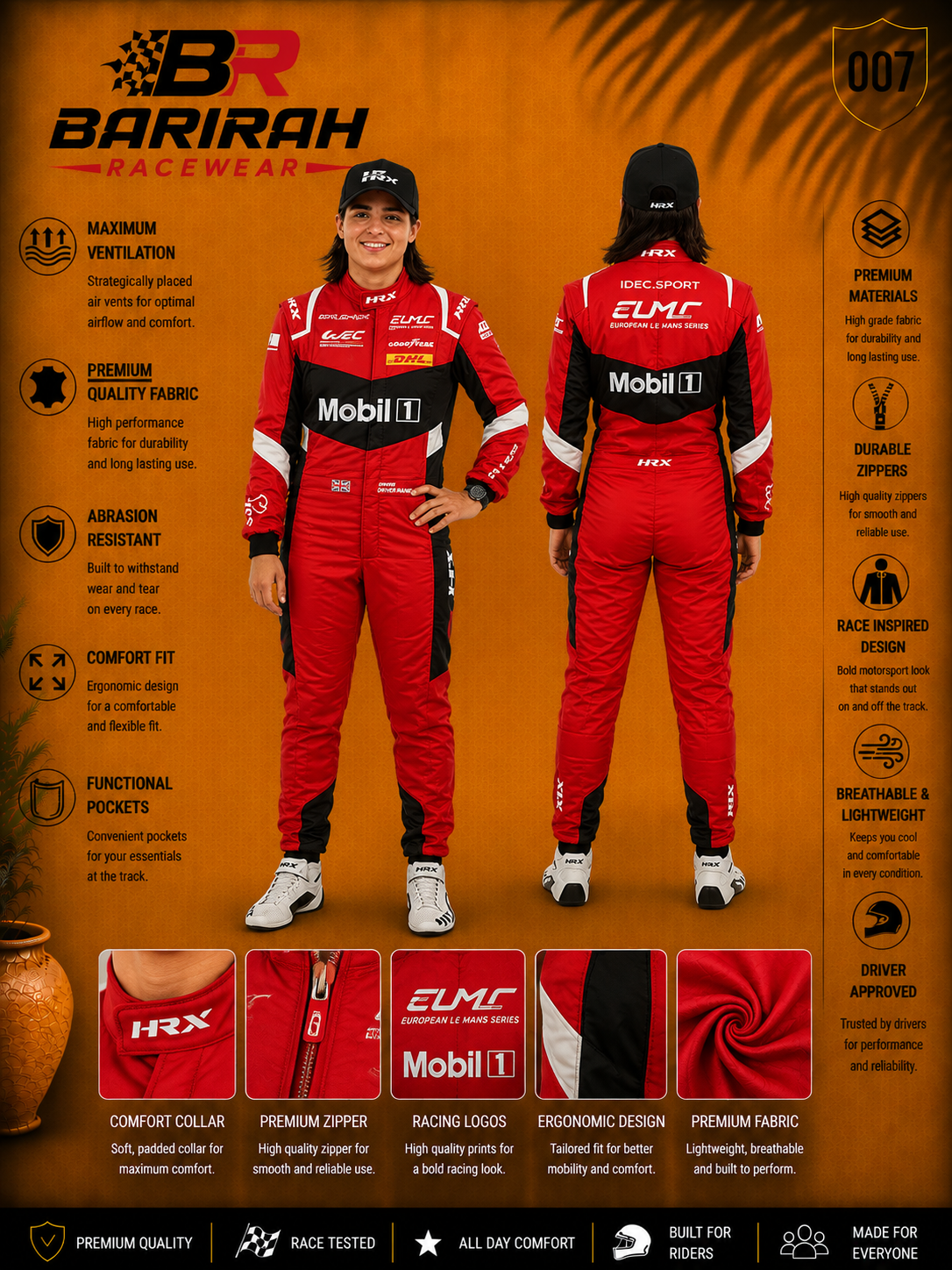Go-Kart Racing Suit Digital Printed Custom Designed Kart Suit for Kids & Adults | Barirah Racewear