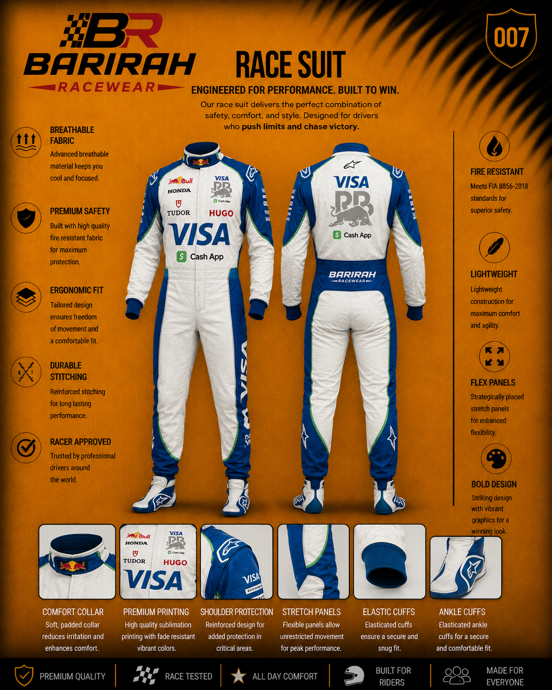 2025 Isack Hadjar VISA RB F1 Race Suit