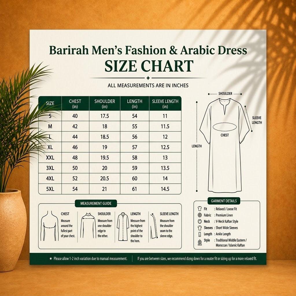 Elegant Men’s Linen Caftan
