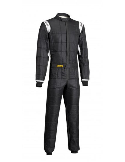 Sabelt Challenge TS-2 Racing Suit | Professional FIA-Style Motorsport Driver Overall | Black & White Performance Race Suit