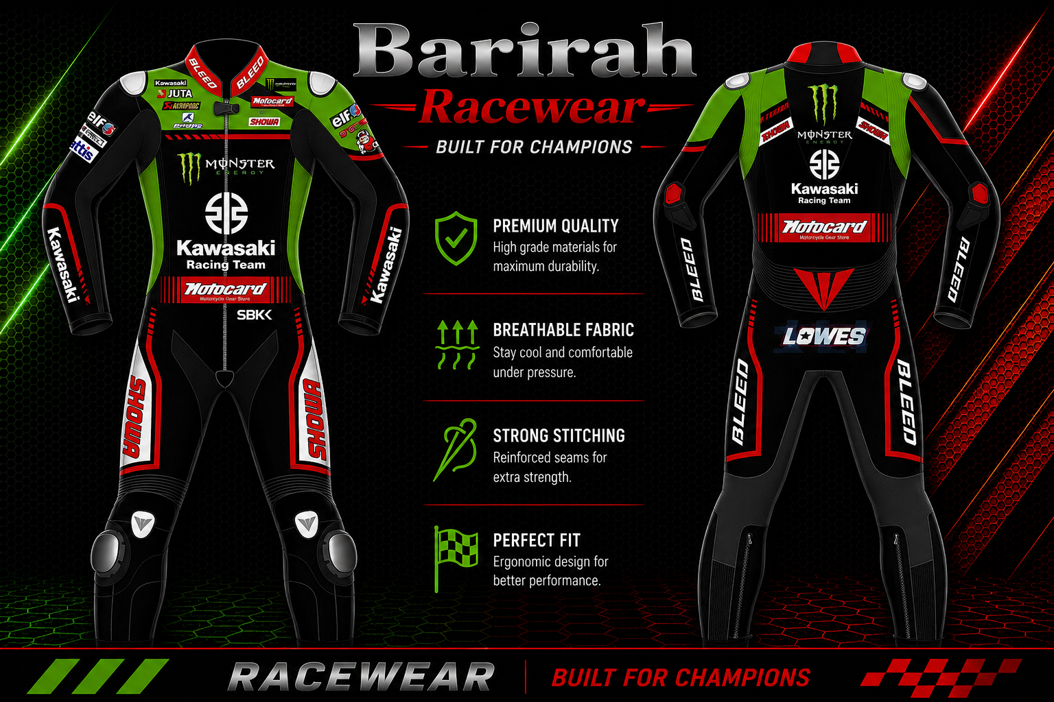Alex Lowes WSBK 2021 Kawasaki MotoGP Suit