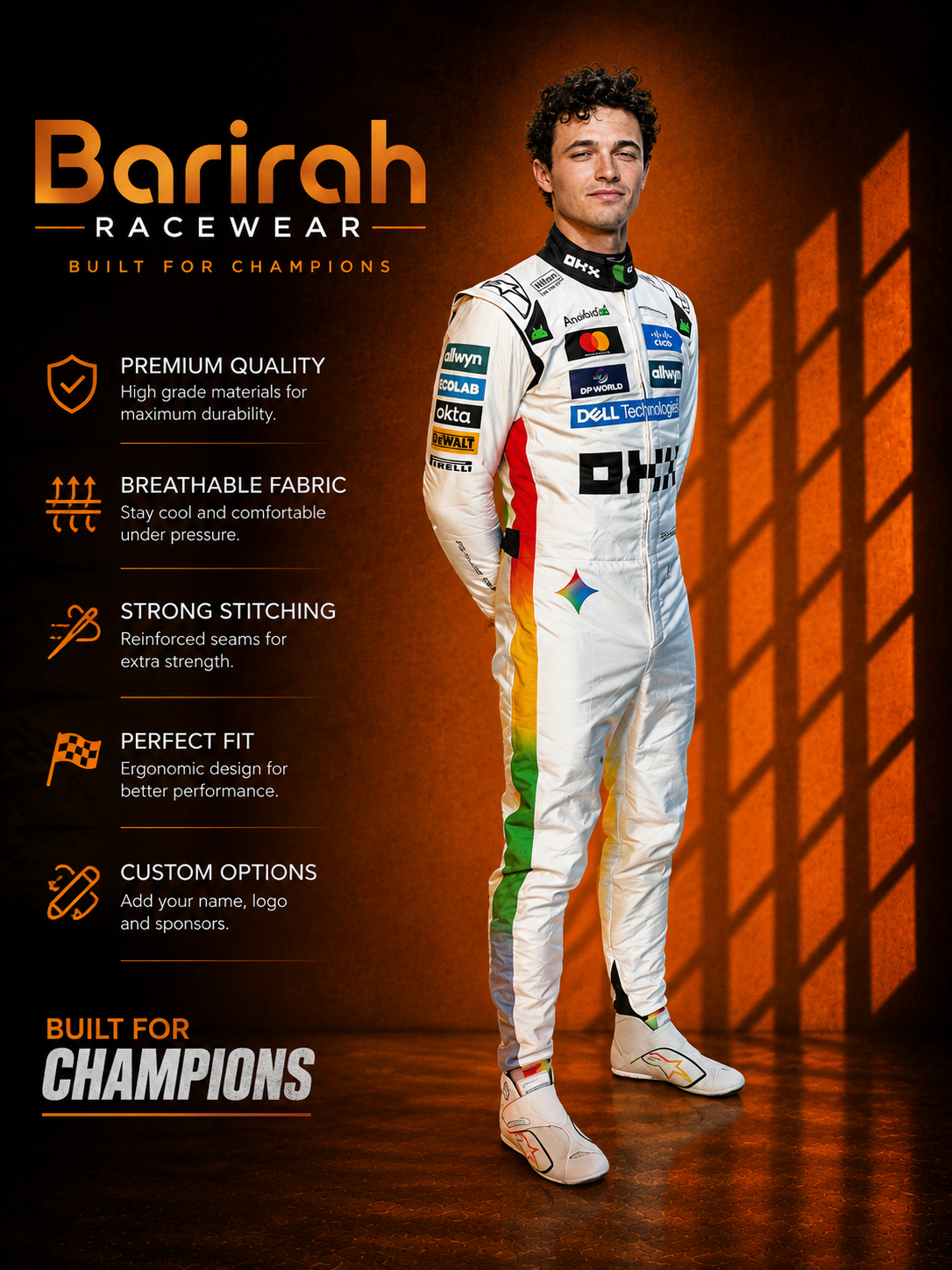 2026 Lando Norris Mclaren Gemini F1 Race Suit