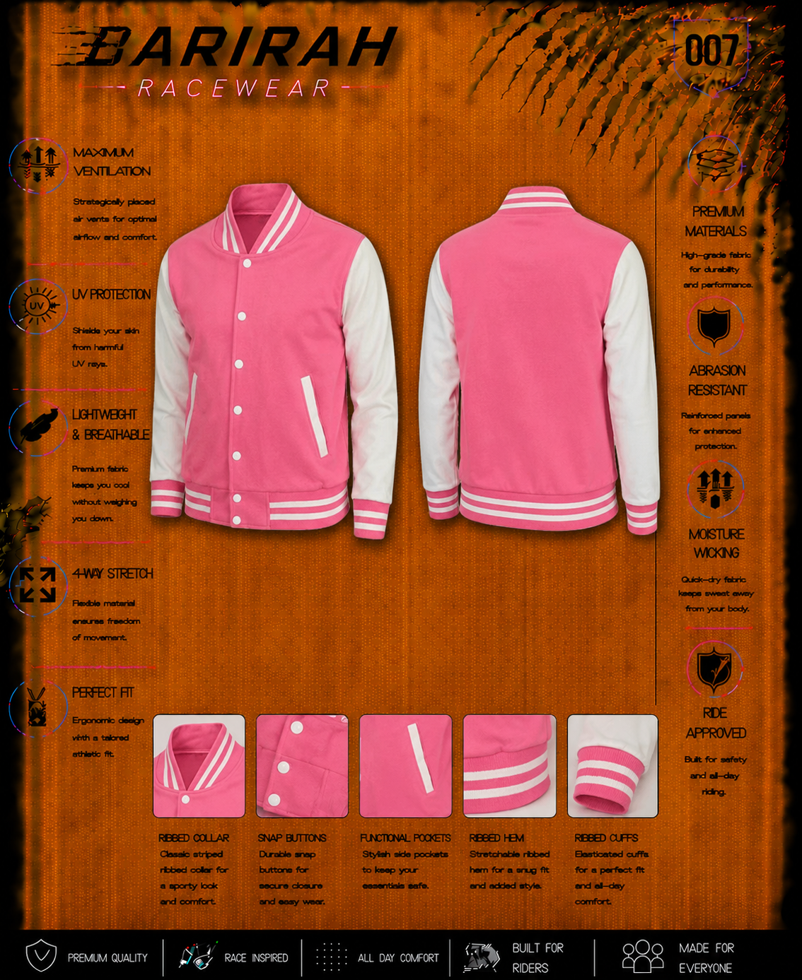 Baseball Jacket Digital Printed Made-to-Measure Sports Jacket
