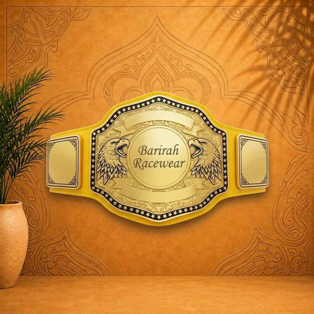 Premium custom wrestling heavyweight Yellow & Gold championship belt