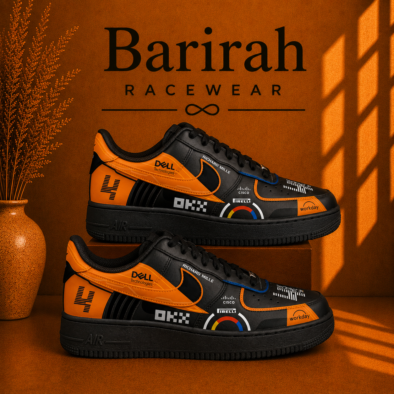 McLaren F1 Inspired Air Force 1 Shoes | Barirah Racewear