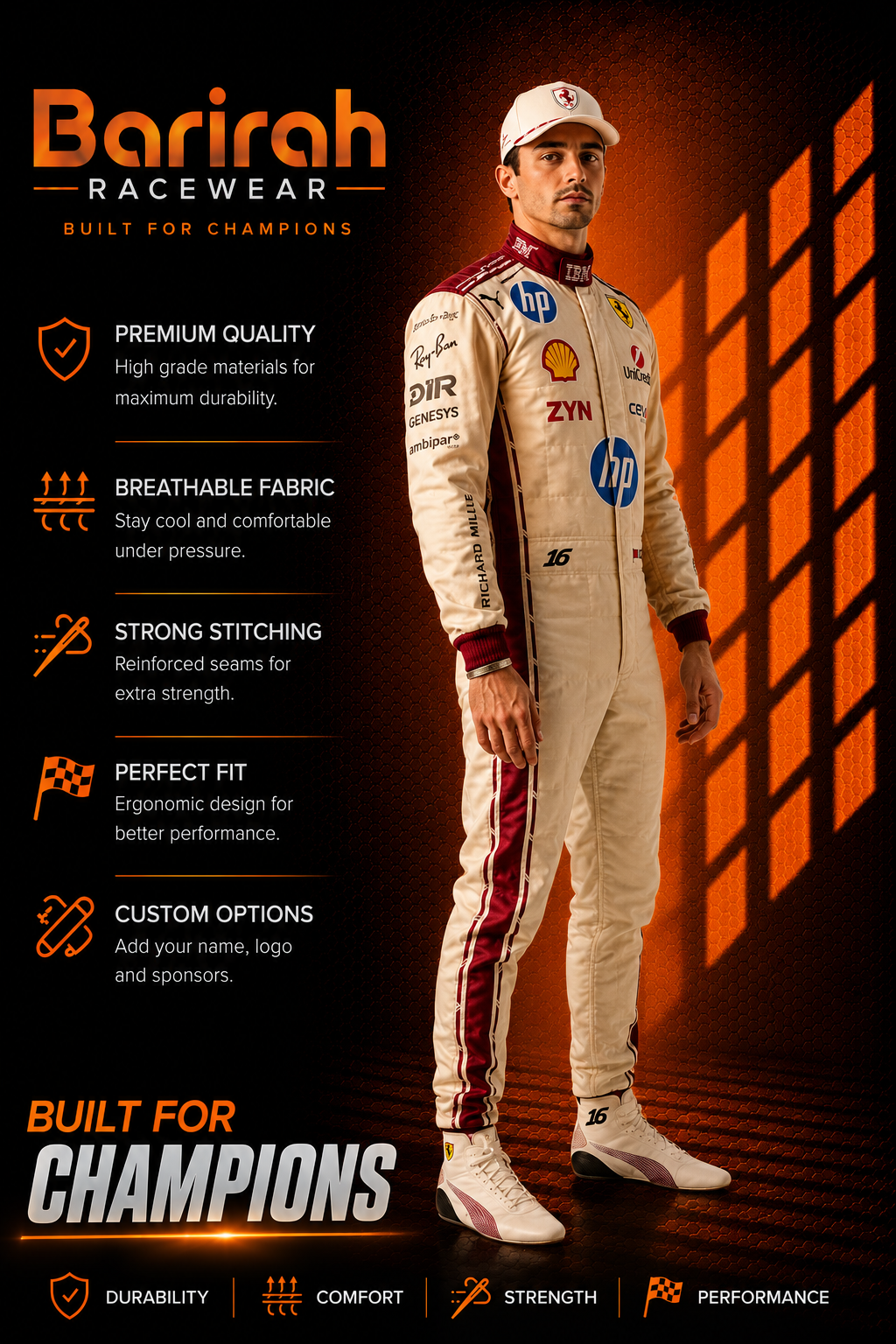 2026 Charles Leclerc Ferrari Special Edition F1 Race Suit