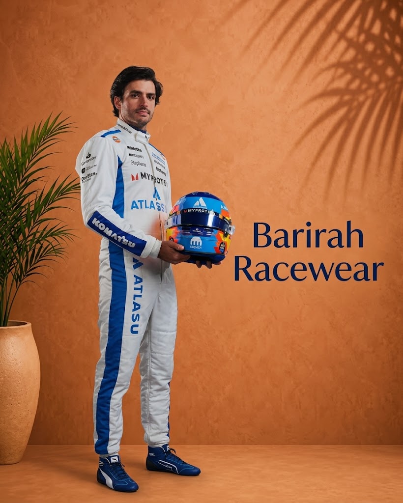 Handmade F1-style go-kart racing suit available in all sizes with customizable