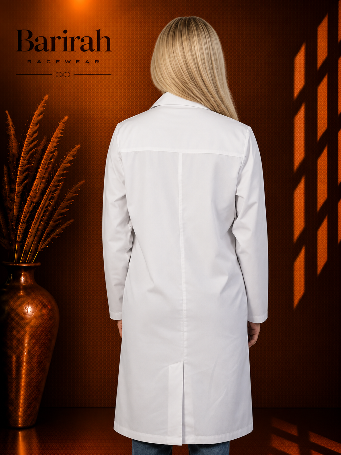 Heedfit Unisex 40 Inches Classic 3 Pockets Long Lab Coat