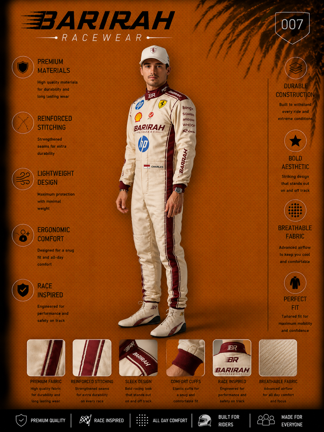 Ferrari Challenge GT3 Kart Suit | Barirah Racewear