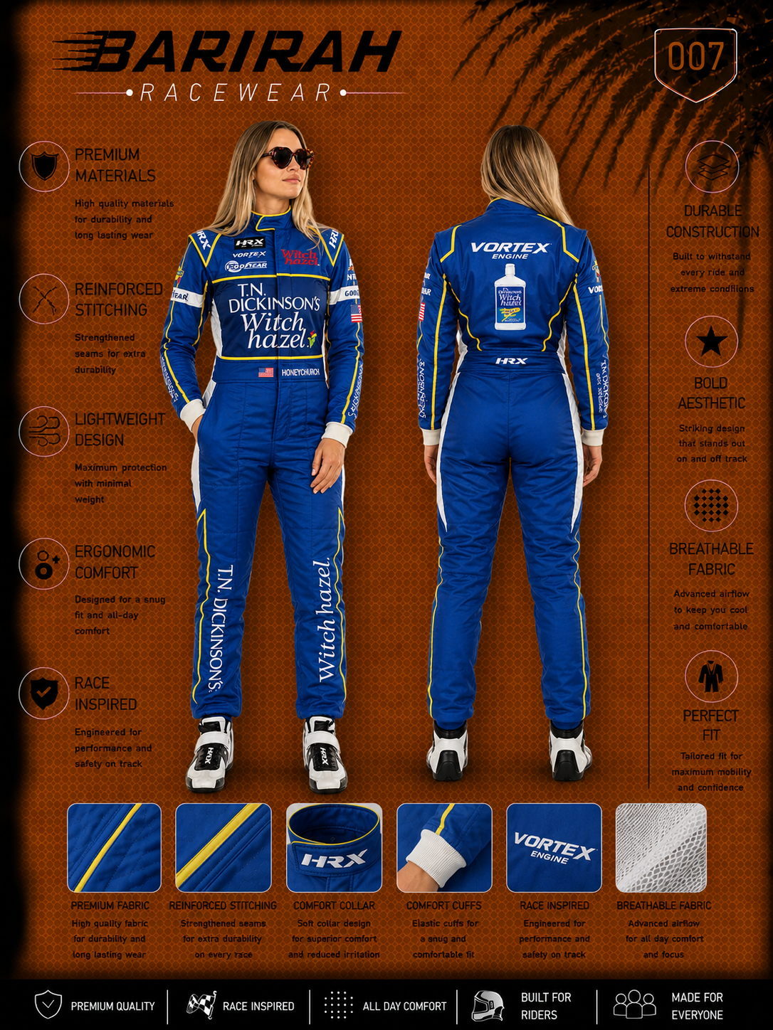 Barirah Racewear Custom Fit Level 2 Women's Racing Suit
