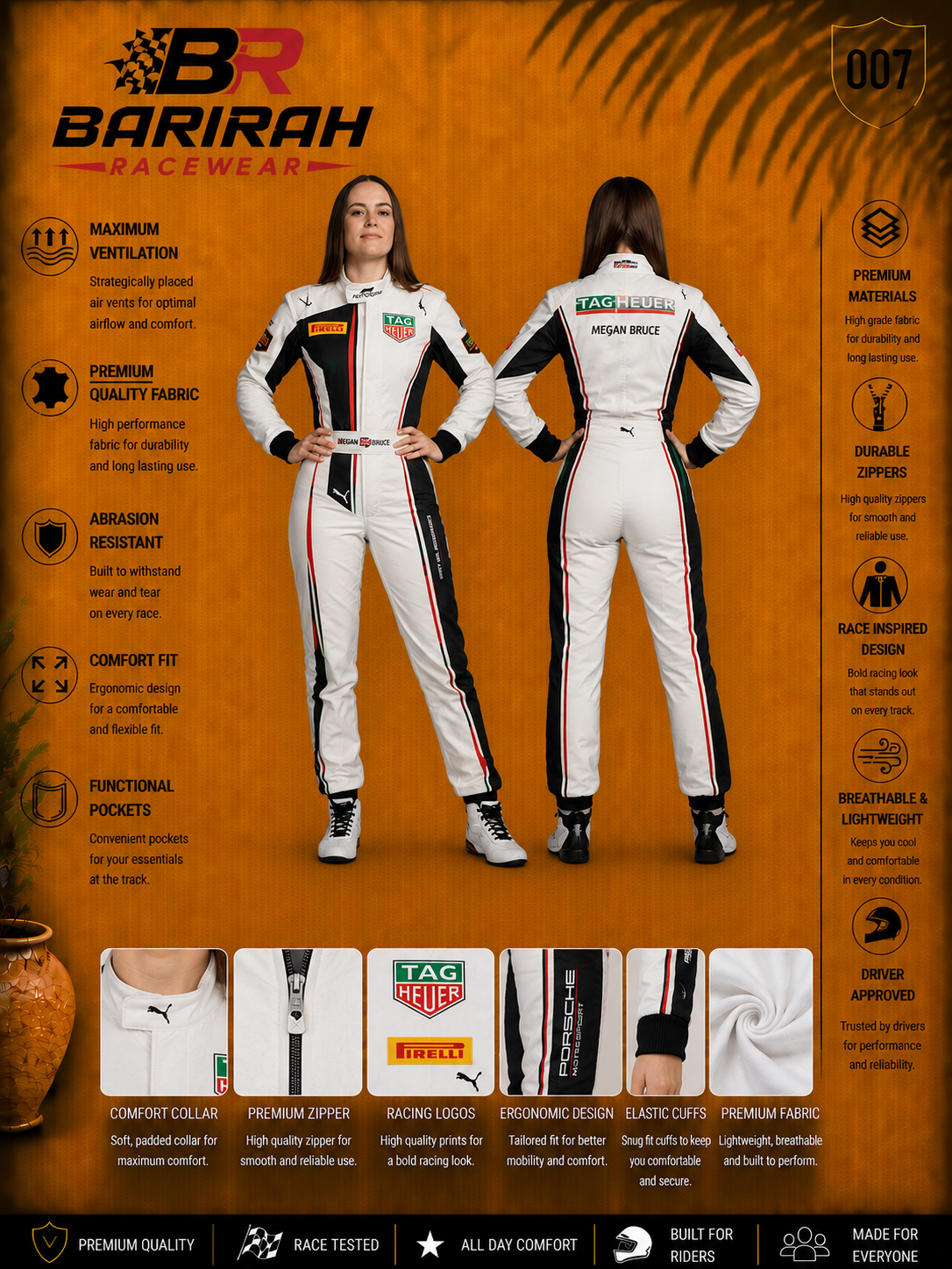 Go-Kart Racing Suit Karting Suit Digital Printed One Piece Karting Race Outfit
