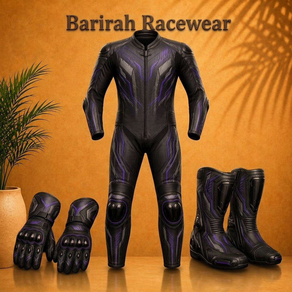 Premium Nocturnal Vector-Inspired Motorcycle Racing Suit Set,