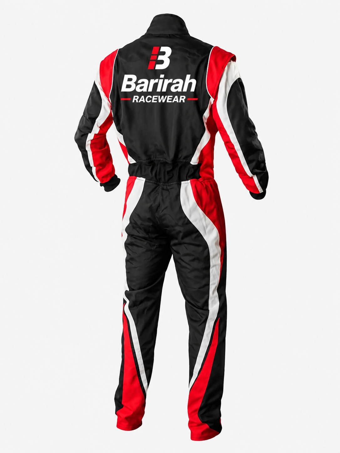 Barirah Racewear Premium Racing Suit – Professional Karting & Motorsport Driving Suit | Lightweight Performance Racing Overall | Black/Red/White