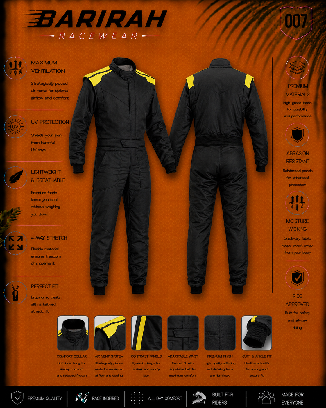 OMP Style Go Kart Race Suit Digital Printed Made-to-Measure Level
