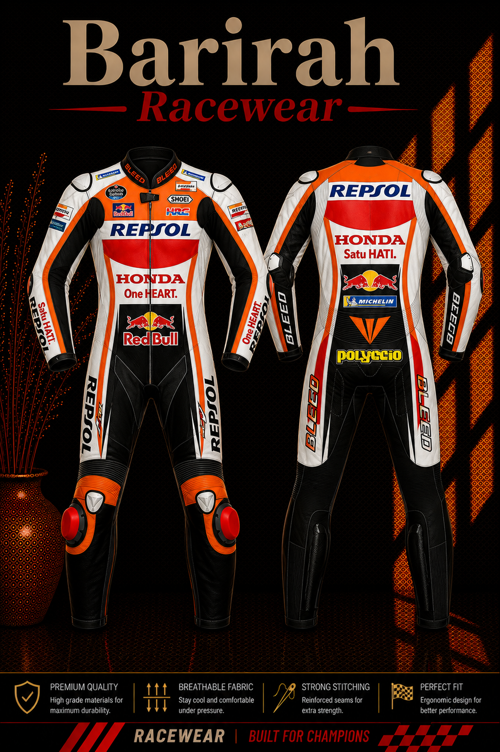 2021 Pol Espargaro MotoGP Leather Racing Suit