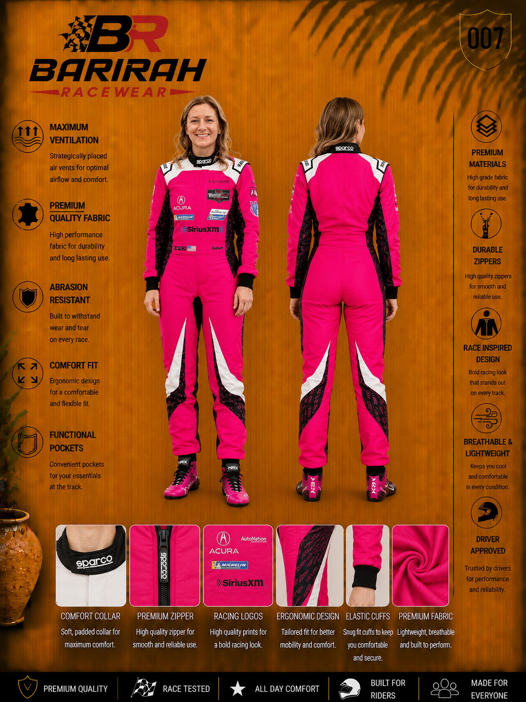 Iron Dames Go-Kart Racing Suit Digital Printed Custom Designed Kart Suit for Kids & Adults