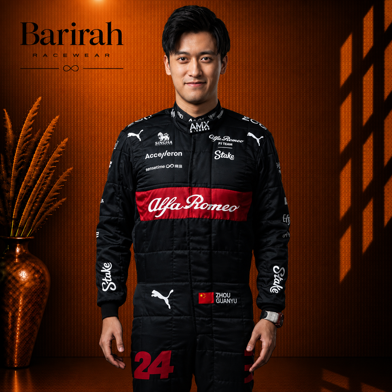 2023 Zhou Guanyu Alfa Romeo F1 Race Suit Replica