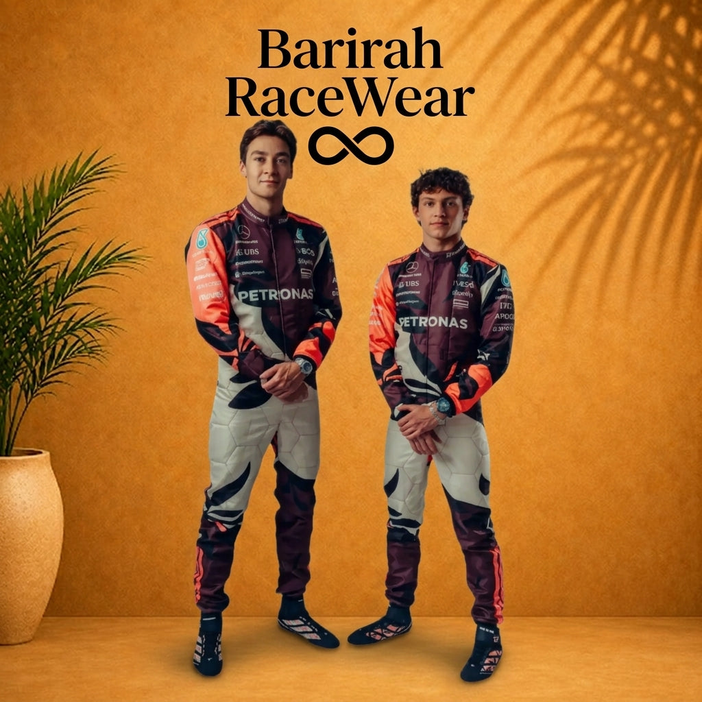 2025 Mercedes F1 Miami GP–Inspired Kart Racing Suit | Barirah Racewear