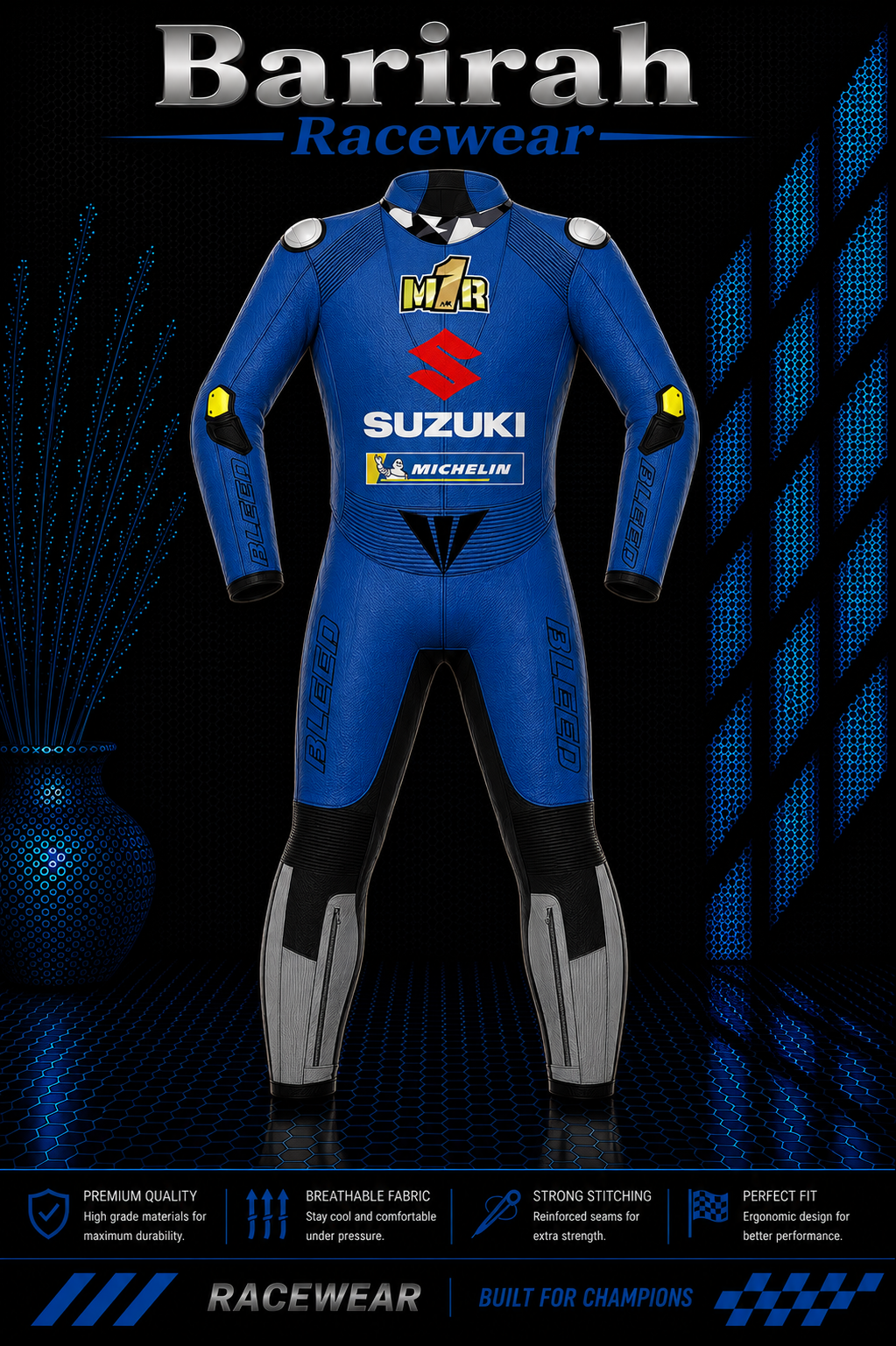 2021 Joan Mir Suzuki Ecstar MotoGP Leather Race Suit