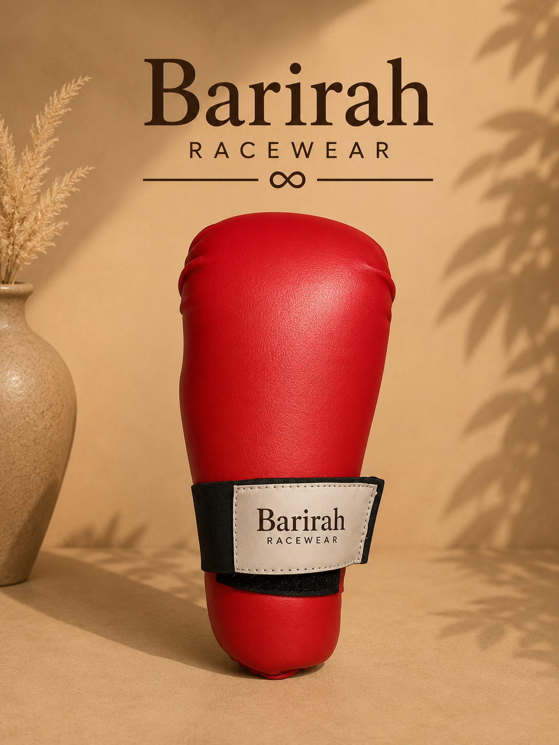 Barirah Racewear Red Martial Arts Sparring Gloves – Padded Training Hand Guards