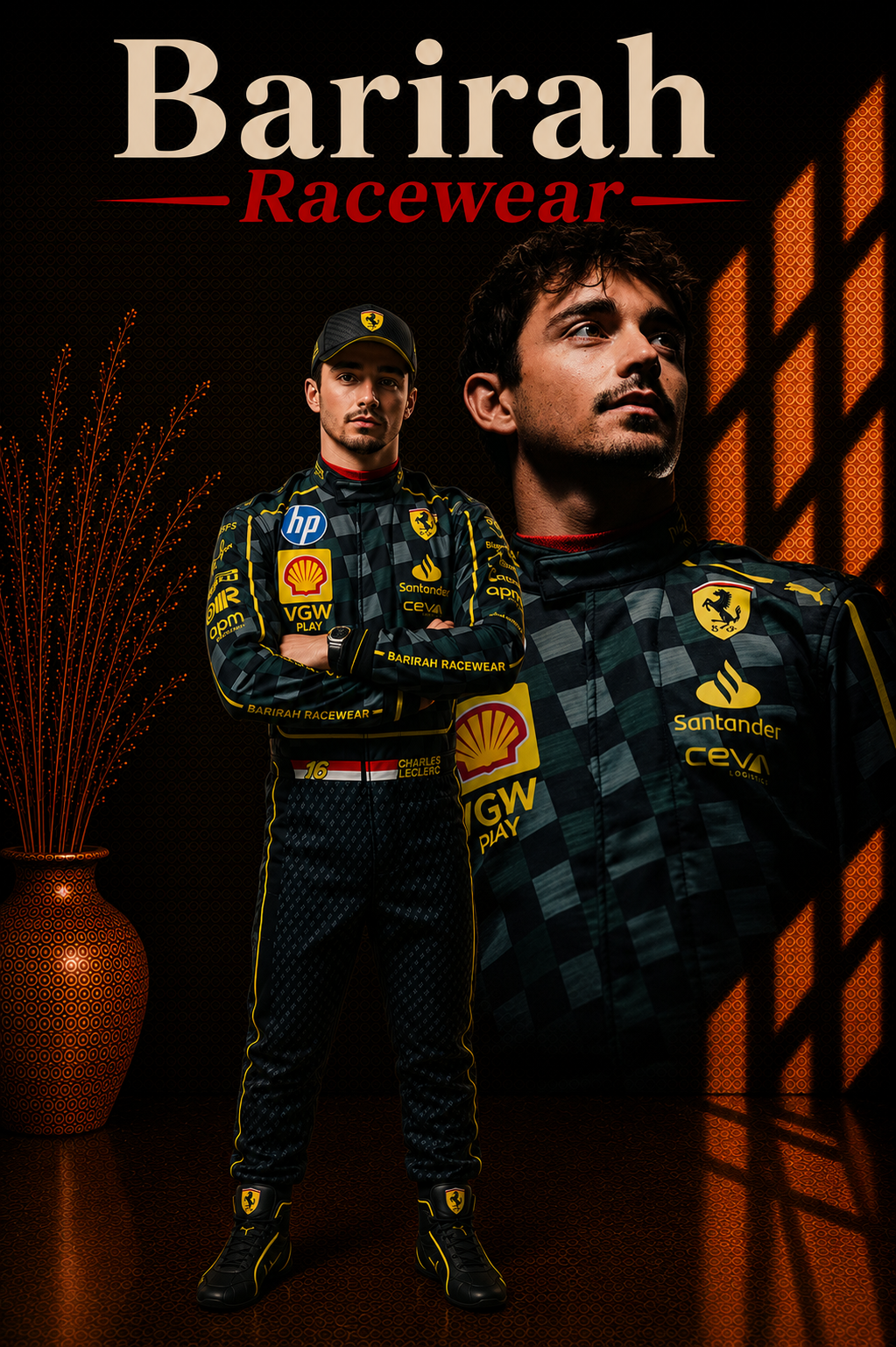 2025 Charles Leclerc HP CARBON FIBRE Ferrari F1 Race Suit