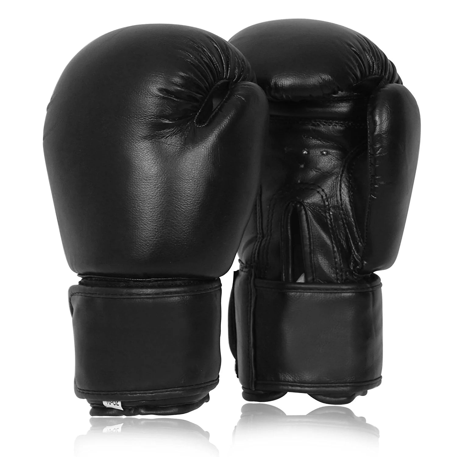 Premium Genuine Leather Boxing Gloves | Professional Training & Sparring Gloves | High-Density Padding for Boxing, Muay Thai, MMA & Kickboxing | Black