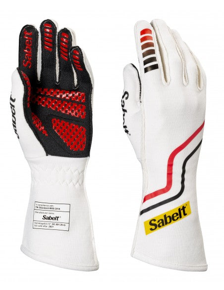 Sabelt Hero Superlight TG-10 Racing Gloves - Black, White, Red