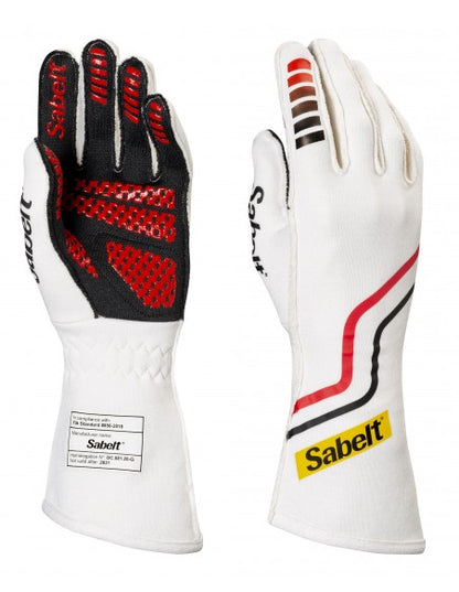 Sabelt Hero Superlight TG-10 Racing Gloves | Professional FIA-Style Motorsport Driver Gloves | High-Grip Performance Racing Gloves | Black, White, Red, Yellow & Navy
