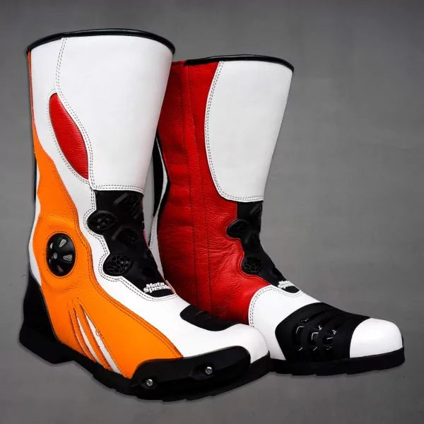 Repsol Honda Leather Motorcycle Racing Boots | Premium Protective Riding Boots
