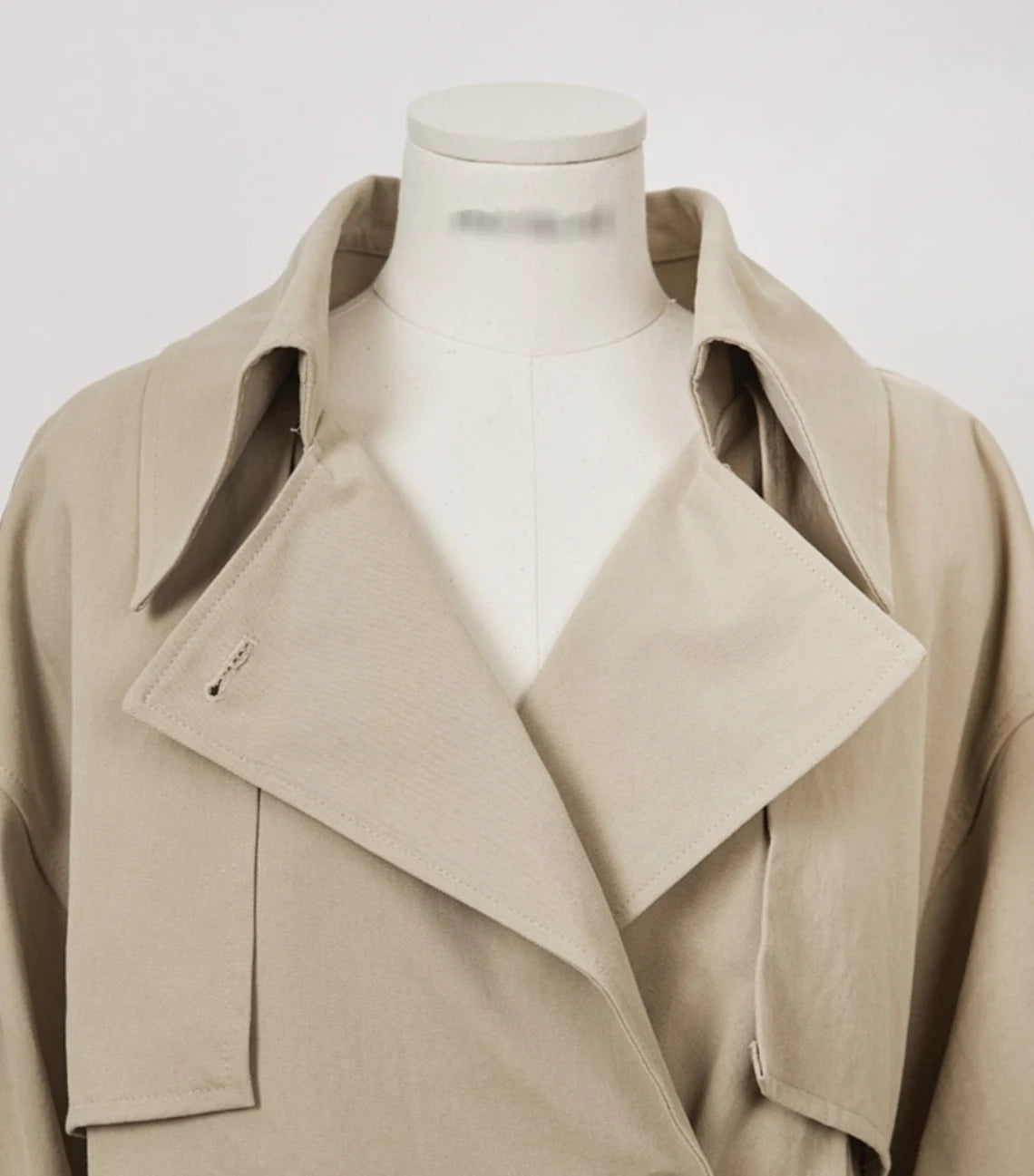Barirah Racewear Women’s Beige Cropped Trench Jacket – Oversized Casual Lightweight Coat