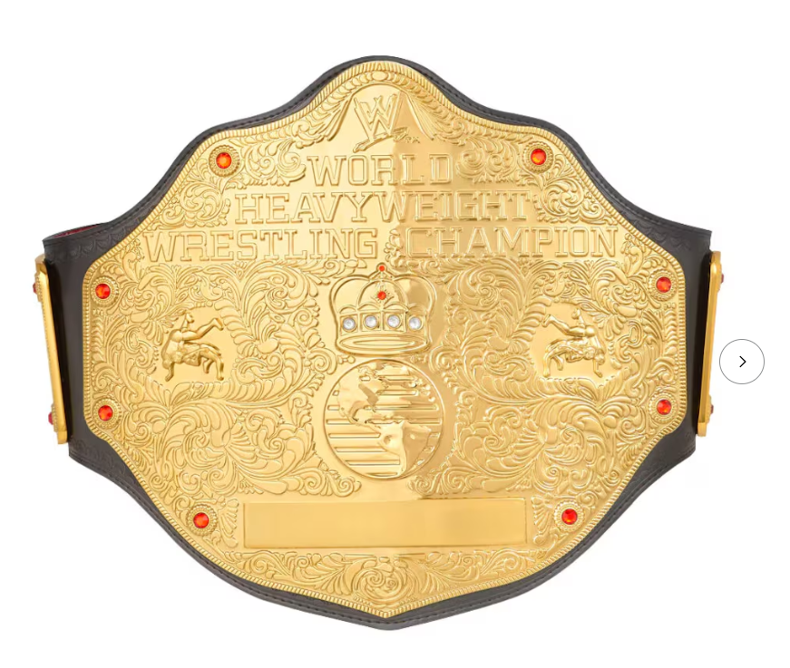 WWE World Heavyweight Wrestling Championship Replica Title Belt – Gold Finish Adult Collectible